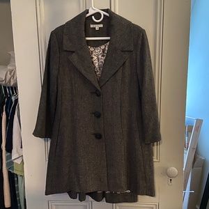 CAbi tweed swing coat sz 10